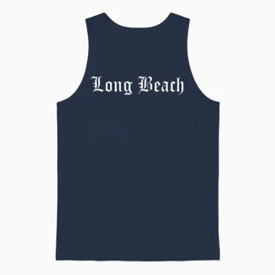 Long Beach Unisex Tank Top - Navy