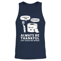 Toilets Humor Toilet Joke for a Toilet Joke Unisex Tank Top - Navy – 2