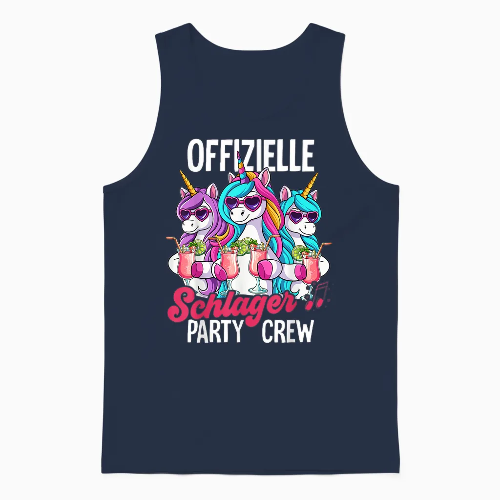 Schlager Party Crew Schlager Unisex Tank Top in Navy