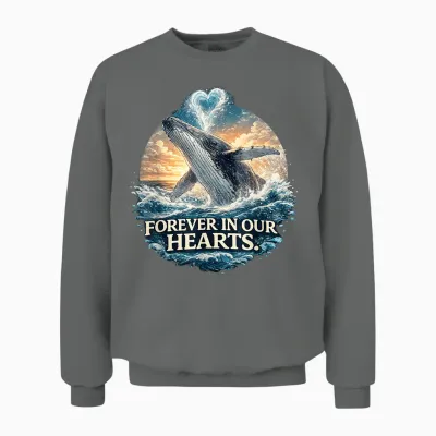 Timmy Wal Ostsee Buckelwal Team Hope Free in Unseren Herzen Unisex Sweatshirt - Graphite Heather
