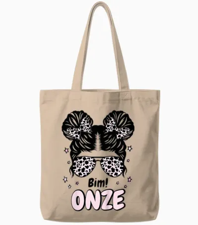 Child Girl 11 Years Birthday Messy Bun Bim! Eleven Boom 11 Years Old Tote Bags - Natural