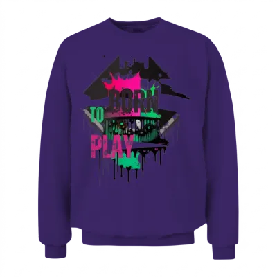 Street Culture Grunge Style Unisex Sweatshirt - Purple