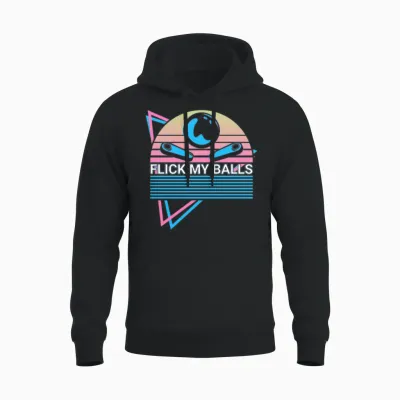 Pinball Machine Retro Unisex Hoodie - Black