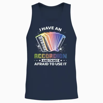 Piehharmonika Musician Folk Music Musik Accordion Unisex Tank Top - Navy
