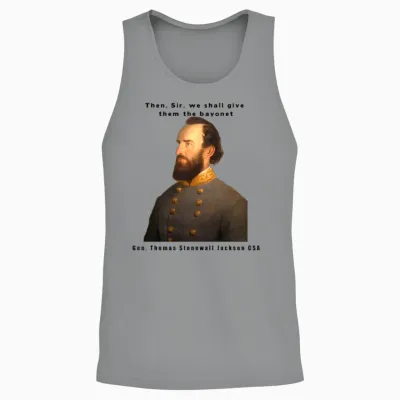 Stonewall Jackson Design Unisex Tank Top - Sport Grey