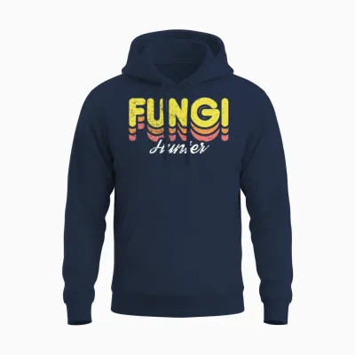 Retro Fungi Hunter Unisex Hoodie - Navy