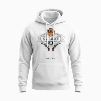 Wild West Saloon: Cowboy-Klassiker Unisex Hoodie - White