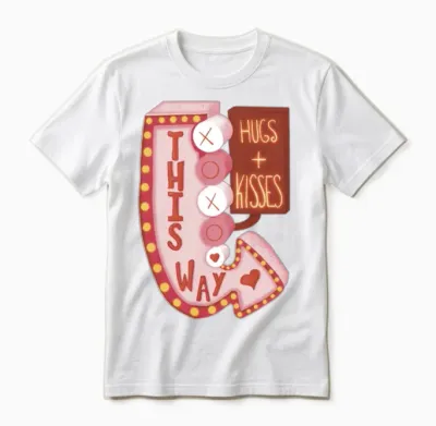 Retro Valentine’s Day Unisex T-Shirt - White