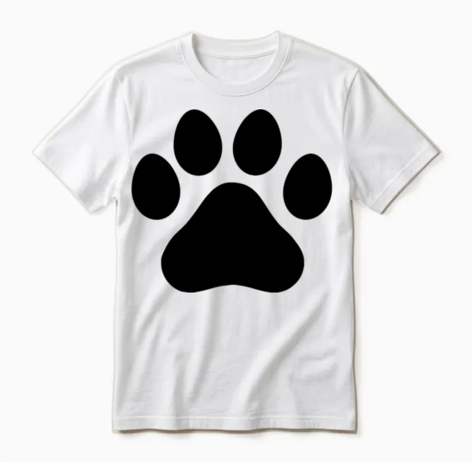 Dog Paw Lovers Gift Unisex T-Shirt in White