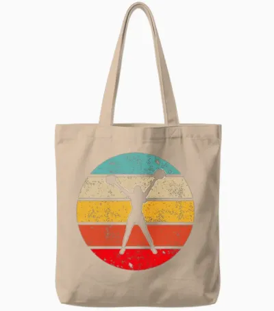 Cheerleading Retro Tote Bags - Natural