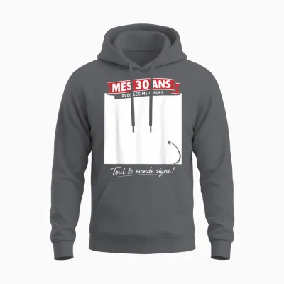 30ème Anniversaire Homme Femme 30 Ans 1996 Déco Drôle Cadeau Unisex Hoodie - Charcoal