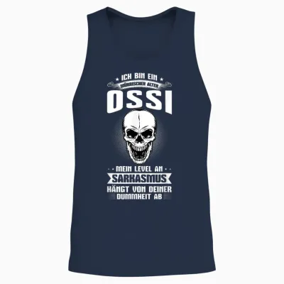 Ossi & Ostdeutschland Geschenk Unisex T-Shirt Schwarz Classic Half Sleeve Crew Neck T-Shirt Klein S Unisex Tank Top - Navy