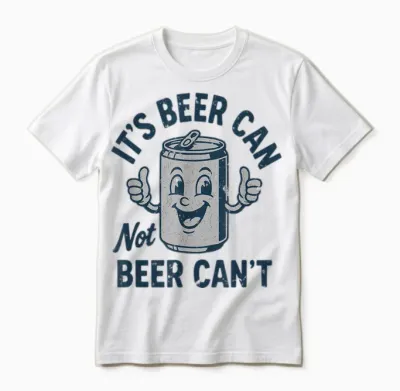 Men Its Beer Can Not Beer Cant T Shirt Funny Drinking Lover Unisex T-Shirt - White