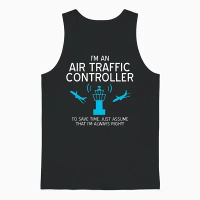 Air Traffic Controller Atc Air Traffic Control Unisex Tank Top - Black