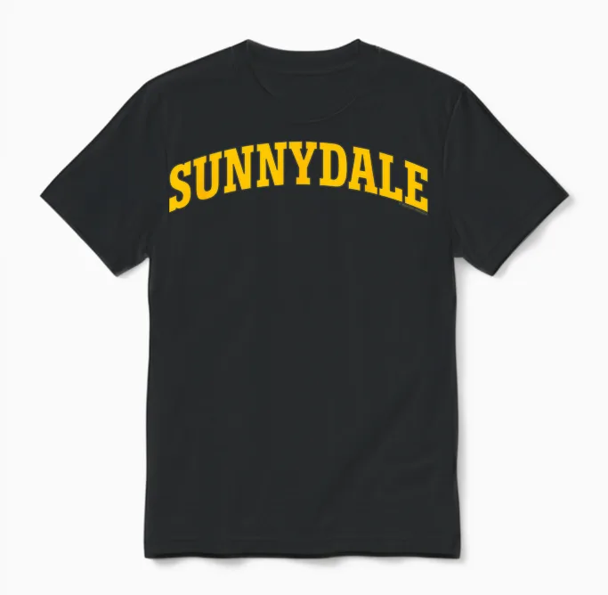 Buffy the Vampire Slayer Sunnydale Collegiate Chest Logo T-Shirt, Blue, S Unisex T-Shirt in Black