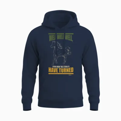 Horse Horse Racing Horse Blend Stallion Unisex Hoodie - Navy