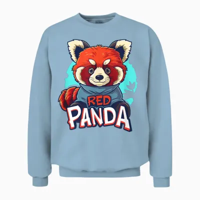 Joli Costume De Panda Rouge Pour Adultes Et Enfants Unisex Sweatshirt - Light Blue