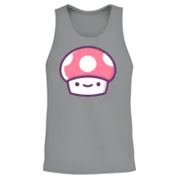 Classic Retro Game Mushroom Unisex Tank Top - Sport Grey – 2