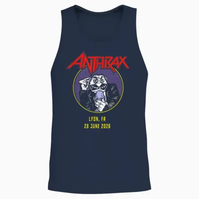Anthrax World Tour 2026 Lyon Unisex Tank Top - Navy