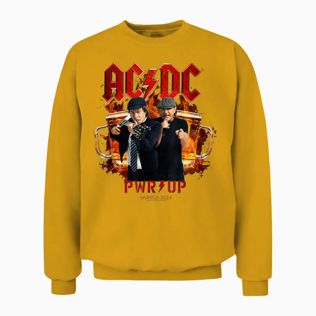 Ac/dc Pwr Up München 2024 Unisex Sweatshirt in Gold