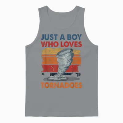 Just a Boy Who Loves Tornado Weather Storm Tornado Chaser Unisex Tank Top - Sport Grey
