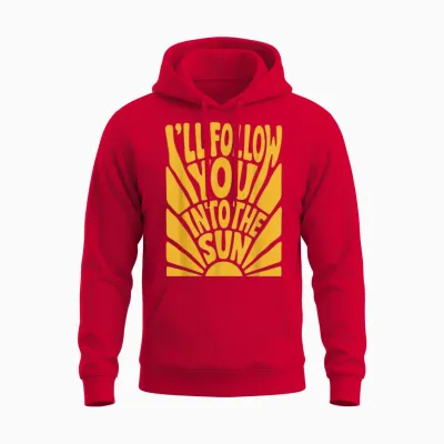 Graphique Rétro Des Années 90 « I 'll Follow You into the Sun Summer » Unisex Hoodie - Red