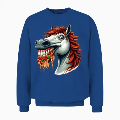 Pasta Lover Horse Unisex Sweatshirt - Royal