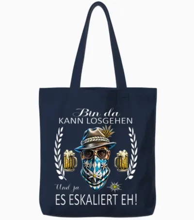 Grantler Trachten Herren Tracht Lausbua Passend Oktoberfest Tote Bags - Navy