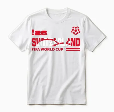 Fifa World Cup26 Qualifier Switzerland Unisex T-Shirt - White