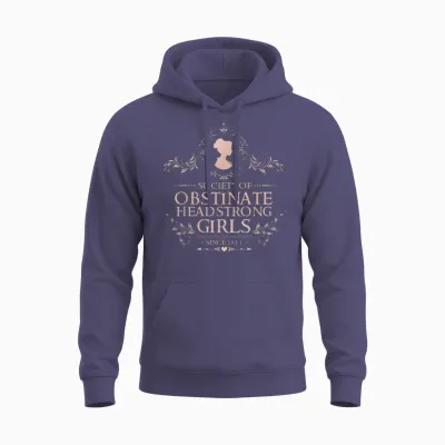 Jane Austen - Society of Obstinate Headstrong Girls Unisex Hoodie - Heather Sport Dark Navy
