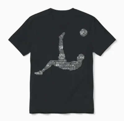 Fußball Fußballer Kinder Jungen Unisex T-Shirt - Black