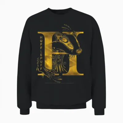 Kinder Harry Potter Hufflepuff Badger Camiseta Unisex Sweatshirt - Black