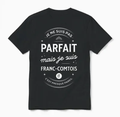 Franc-Comtois Gift Idea Humour Franche-Comté France T-Shirt, Black, S Unisex T-Shirt - Black