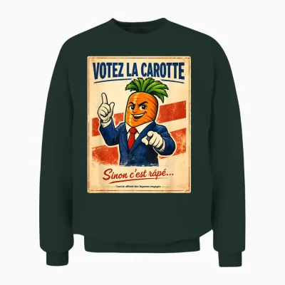 Vote the Carrot – Political Humor Vintage Retro Unisex Sweatshirt - Forest