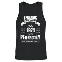 Legends Were Born in July 1974 Birthday Unisex Tank Top - Black – 2
