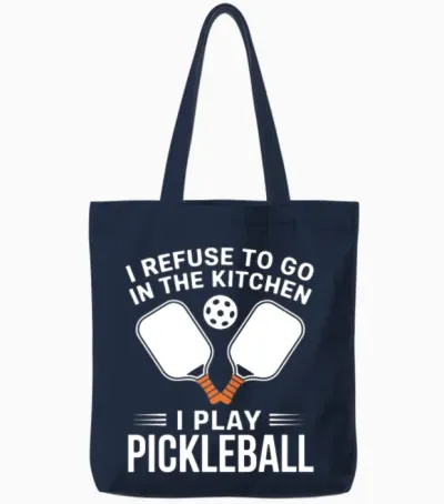 Funny Pickleball Gift Dinkball Tournament Tote Bags - Navy