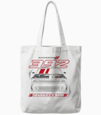 Dodge Challenger 392 Shakedown, Last Call Tote Bags - White