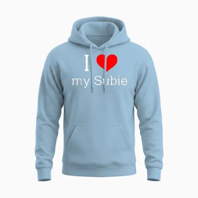 Funny I Love My Subie Unisex Hoodie - Light Blue