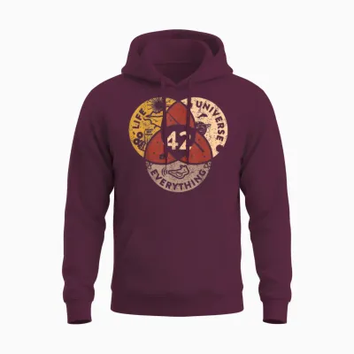 Life Universe Everything 42 Antwort Auf Das Leben Unisex Hoodie - Maroon