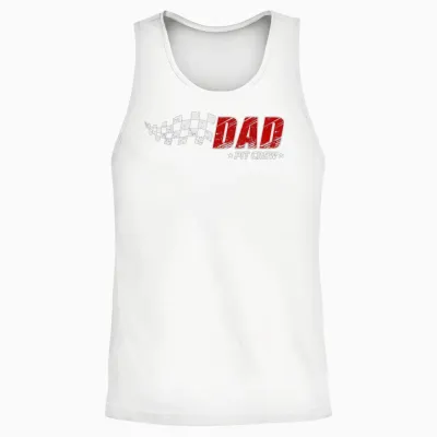 Dad Pit Crew Race Car Birthday Family Matching Pit Crew Unisex Tank Top - White
