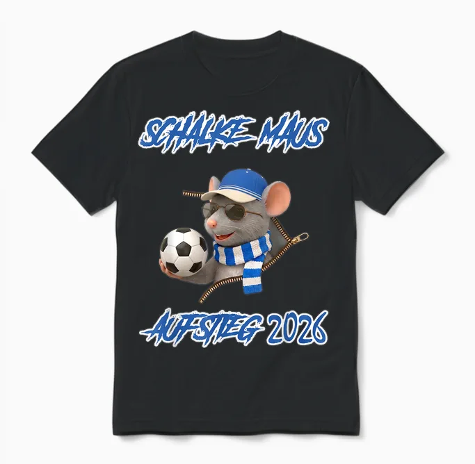 Schalke Maus Unisex T-Shirt in Black