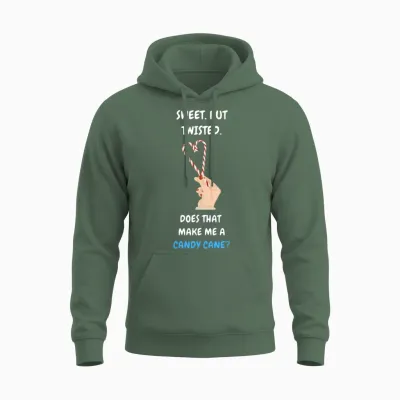 Sweet but Twisted Funny Saying Unisex Hoodie - Military Green