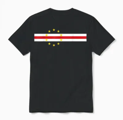 Cape Verde Flag Cabo Green Praia Unisex T-Shirt - Black