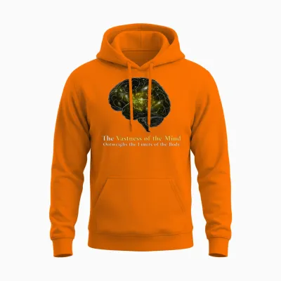 Tthe Vastness of the Mind Outweighs the Limits Unisex Hoodie - Safety Orange