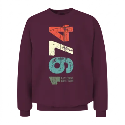 Since 1974 Year 1974 Retro 1974 Vintage 1974 Unisex Sweatshirt - Maroon