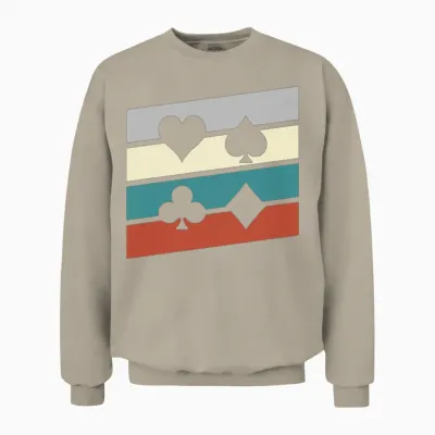 Poker Retro Unisex Sweatshirt - Sand