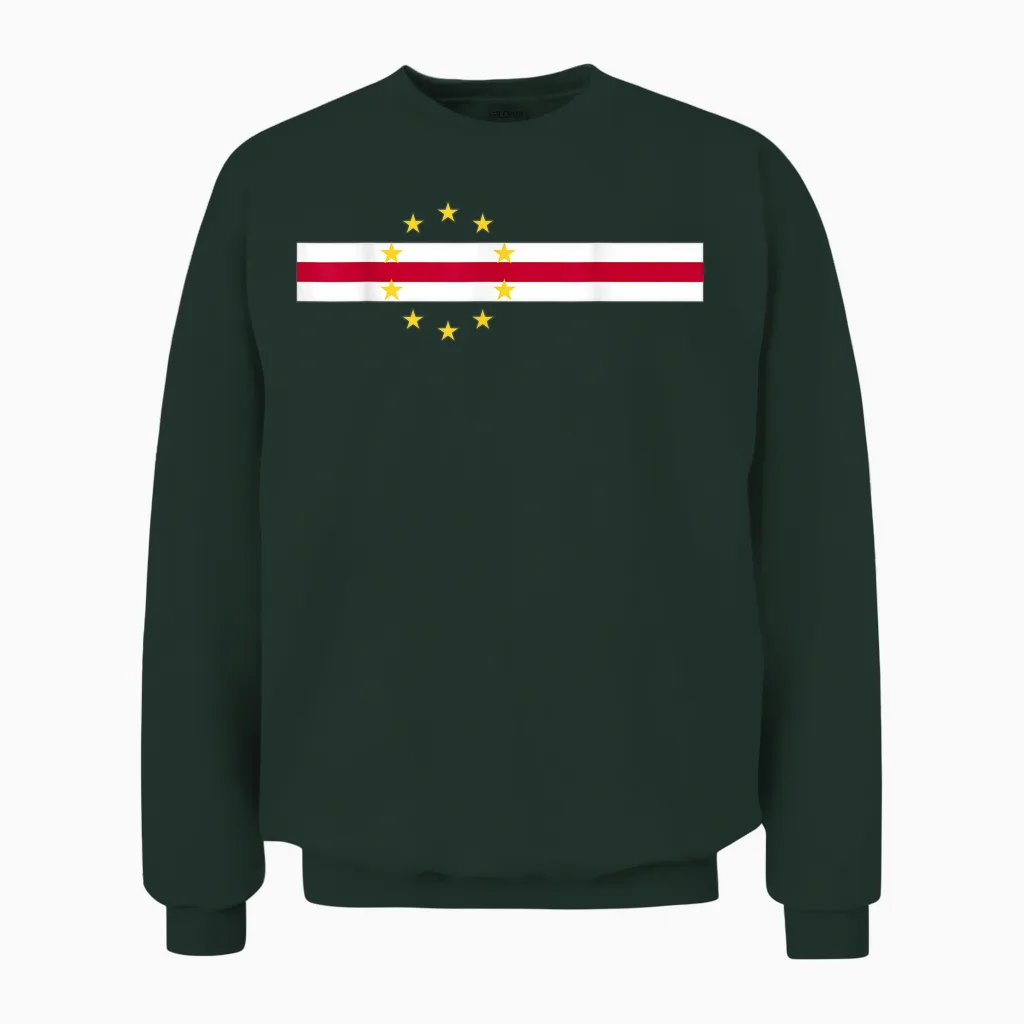 Cape Verde Flag Fans Proud Cabo Verde Supporters Unisex Sweatshirt in Forest