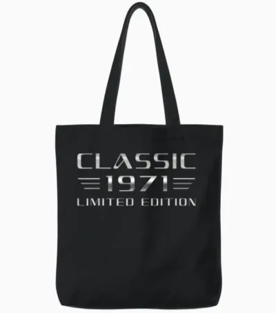 Classic 1971 Limited Edition 55. Geburtstag Oldtimer Tote Bags - Black