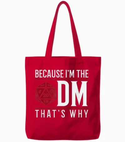 Because I'm the Dm That's Why Tote Bags - Red
