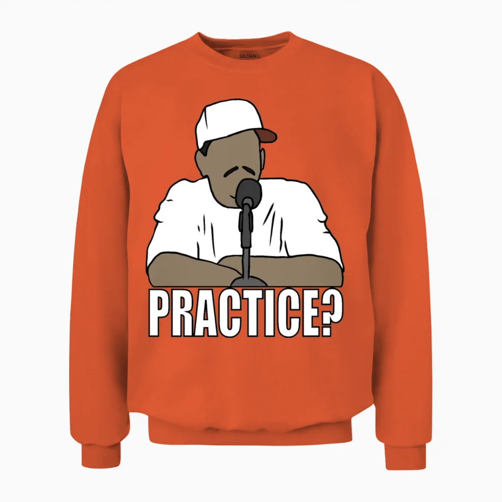 Allen Iverson Practice Unisex Sweatshirt - Orange